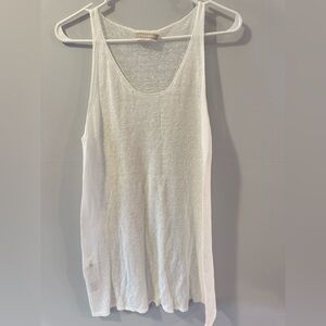 Stefanel Womens Sleeveless Sheer Pink Metallic Pleated Mini Shirt Dress size L